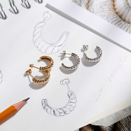 Entwine Hoops Silver